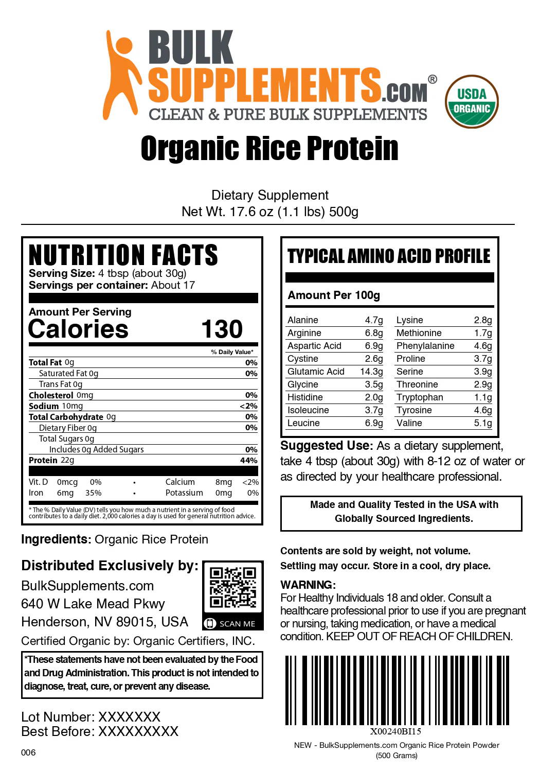 Organic Rice Protein Powder - Image 6