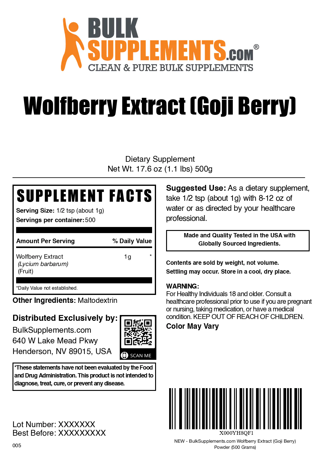 Wolfberry Extract (Goji Berry) Powder - Image 6